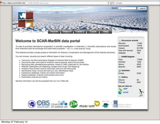 Monday 27 February 12
 