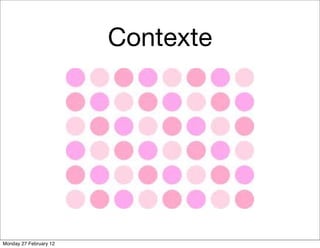 Contexte




Monday 27 February 12
 