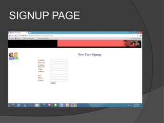 SIGNUP PAGE
 