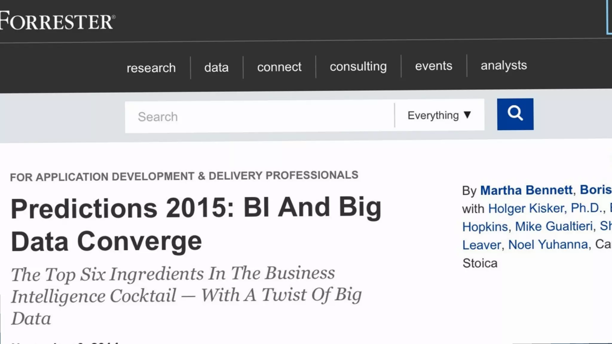 BI Innovation is happening  around Hadoop 