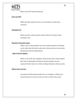 Matrix Sim Invoice Danish project Matrix sim cards industry | DOC