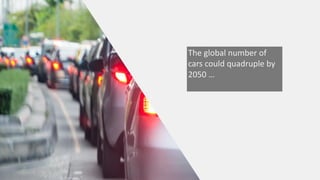 The global number of
cars could quadruple by
2050 …
 