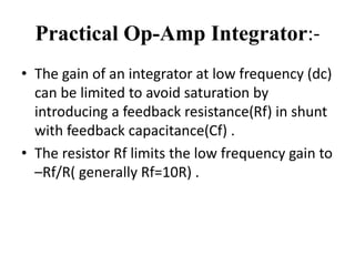 integrator and differentiator op-amp | PPTX