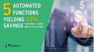 5 Automated Functions Yielding 15% Savings Yesterday, Now and in the Future