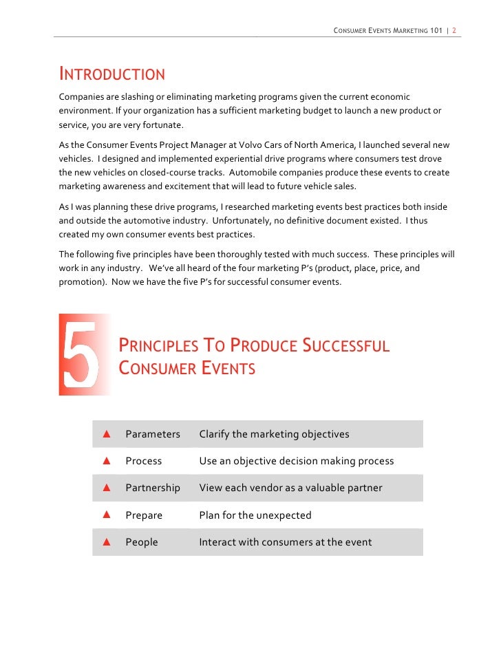 Consumer Events Marketing 101 Five Proven Principles to Produce Suc…
