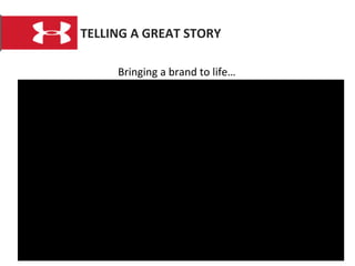 TELLING A GREAT STORY Bringing a brand to life… 