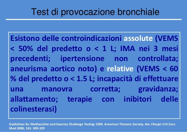 Il test alla metacolina