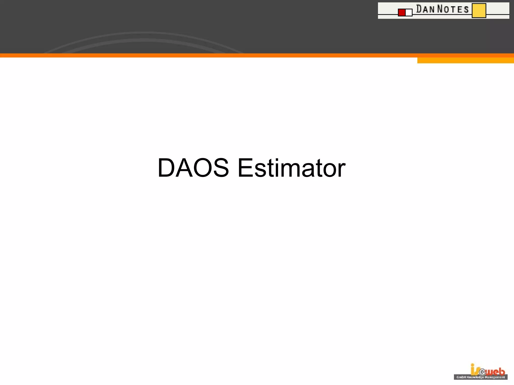 DAOS Estimator 