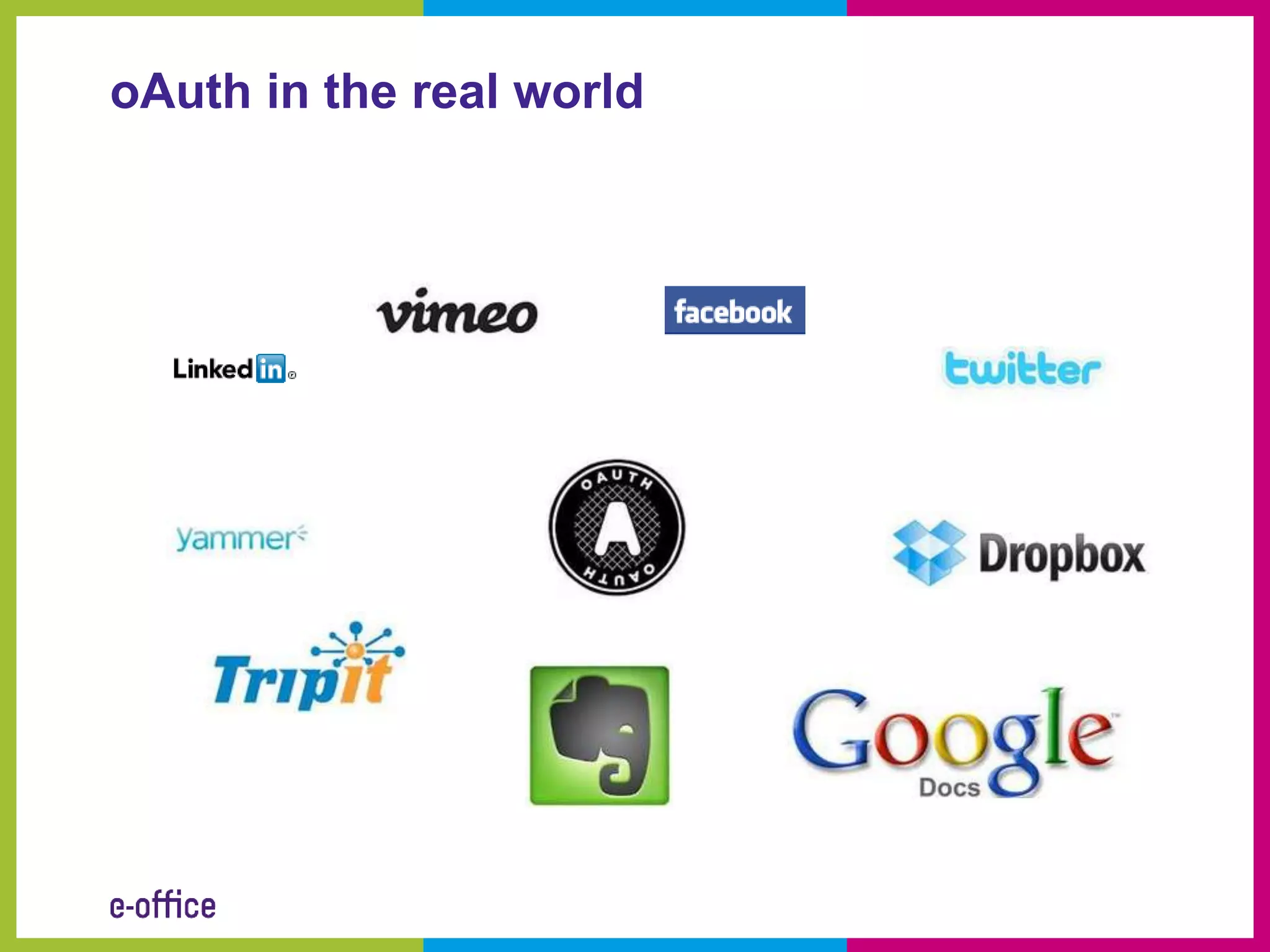 oAuth in the real world
 