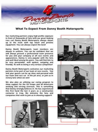 Danny Booth Motorsports Marketing Presentation 2010 2011 | PDF