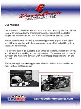 Danny Booth Motorsports Marketing Presentation 2010 2011 | PDF
