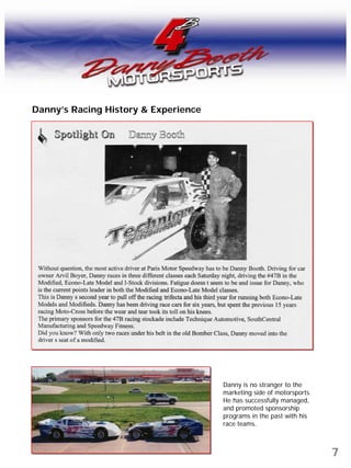 Danny Booth Motorsports Marketing Presentation 2010 2011 | PDF