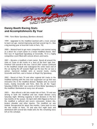 Danny Booth Motorsports Marketing Presentation 2010 2011 | PDF