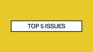 TOP 5 ISSUES
 