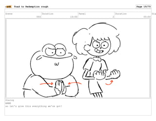 Scene
064
Duration
10:00
Panel
2
Duration
05:00
Dia
Dialog
ANNE
so let's give this everything we've got!
Toad to Redemption rough Page 19/70
 