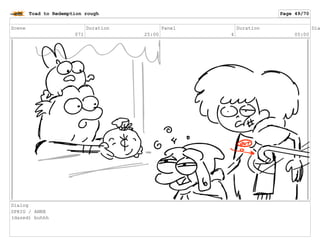 Scene
071
Duration
25:00
Panel
4
Duration
05:00
Dia
Dialog
SPRIG / ANNE
(dazed) buhhh
Toad to Redemption rough Page 49/70
 