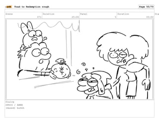 Scene
071
Duration
25:00
Panel
5
Duration
05:00
Dia
Dialog
SPRIG / ANNE
(dazed) buhhh
Toad to Redemption rough Page 50/70
 