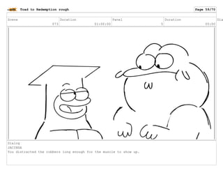Scene
073
Duration
01:00:00
Panel
5
Duration
05:00
Dia
Dialog
JACINDA
You distracted the robbers long enough for the muscle to show up.
Toad to Redemption rough Page 59/70
 
