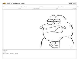 Scene
073
Duration
01:00:00
Panel
12
Duration
05:00
Dia
Dialog
MAYOR
Well THAT didn't work
Toad to Redemption rough Page 66/70
 
