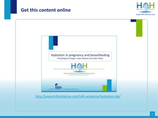 Hydration in pregnancy and breastfeeding | PPTX