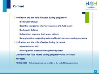 Hydration in pregnancy and breastfeeding | PPTX
