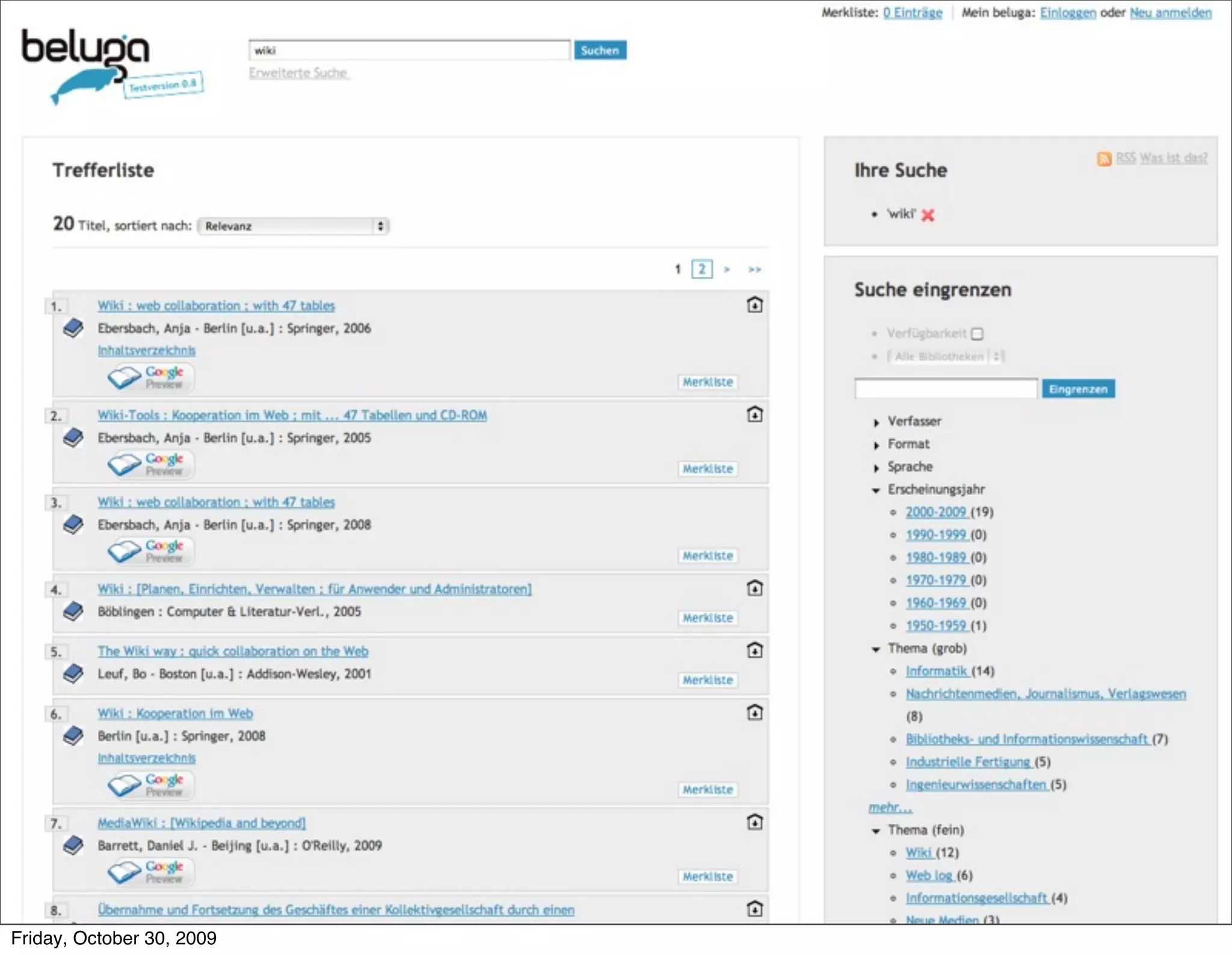 Friday, October 30, 2009
 