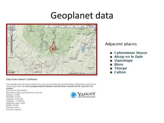 Geoplanet data
 