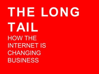 THE LONG TAIL  HOW THE  INTERNET IS  CHANGING  BUSINESS 