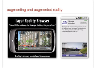 augmenting and augmented reality
 