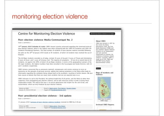 monitoring election violence
 