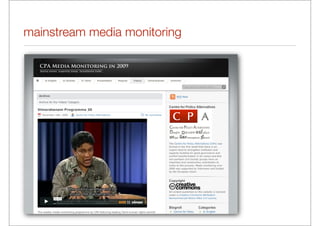 mainstream media monitoring
 