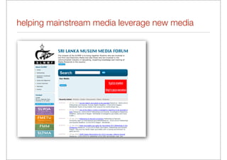 helping mainstream media leverage new media
 