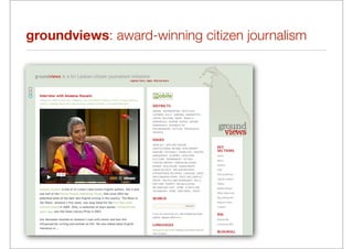 groundviews: award-winning citizen journalism
 