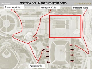 Dansa Ara SORTIDA DEL 1r TORN ESPECTADORS 17 d’abril de 2018
Transport públic Transport públic Transport públic
Aparcaments
 