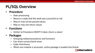 Dan Hotka’s PL SQL Tips and Techniques, Part II | PPT