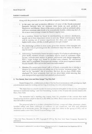 Case Study of Dansk Design