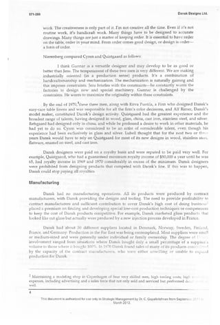 Case Study of Dansk Design