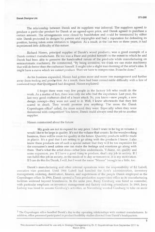 Case Study of Dansk Design