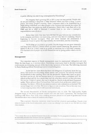 Case Study of Dansk Design