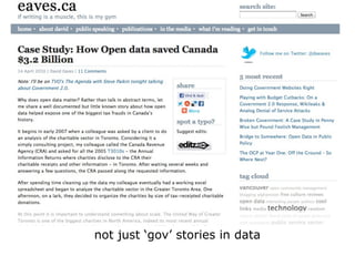 not just ‘gov’ stories in data
 