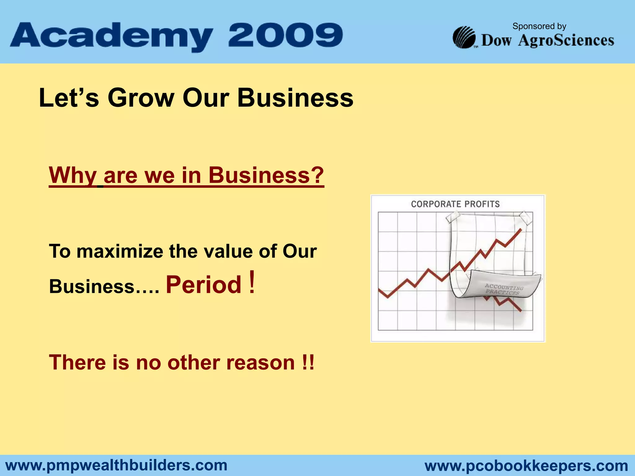 Can we survive this economy?Can we survive?YES… and the strong companies		will emerge STRONGER!Is it going to be tough?  YesIs it going to take a long time?  PossiblyIs time going to pass no matter what we do? Yes, so we should get to work!