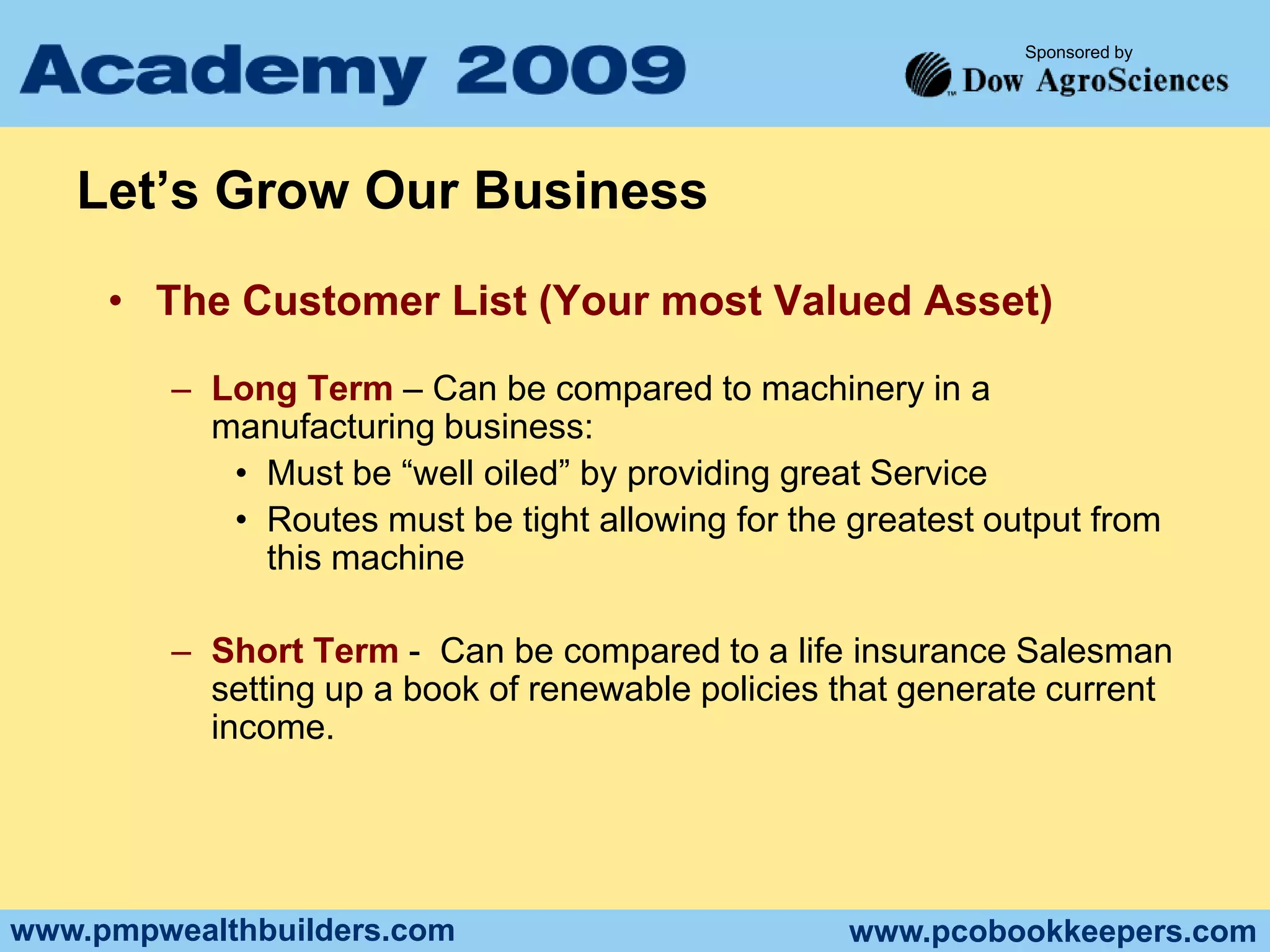 Increase your COLLECTION efforts – make sure you’re A/R is healthy and collectable