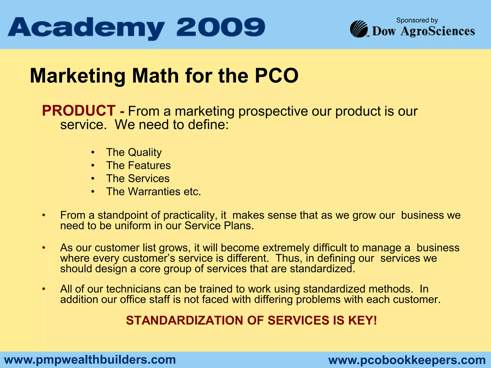   Chemical Cost as a percentage of revenue