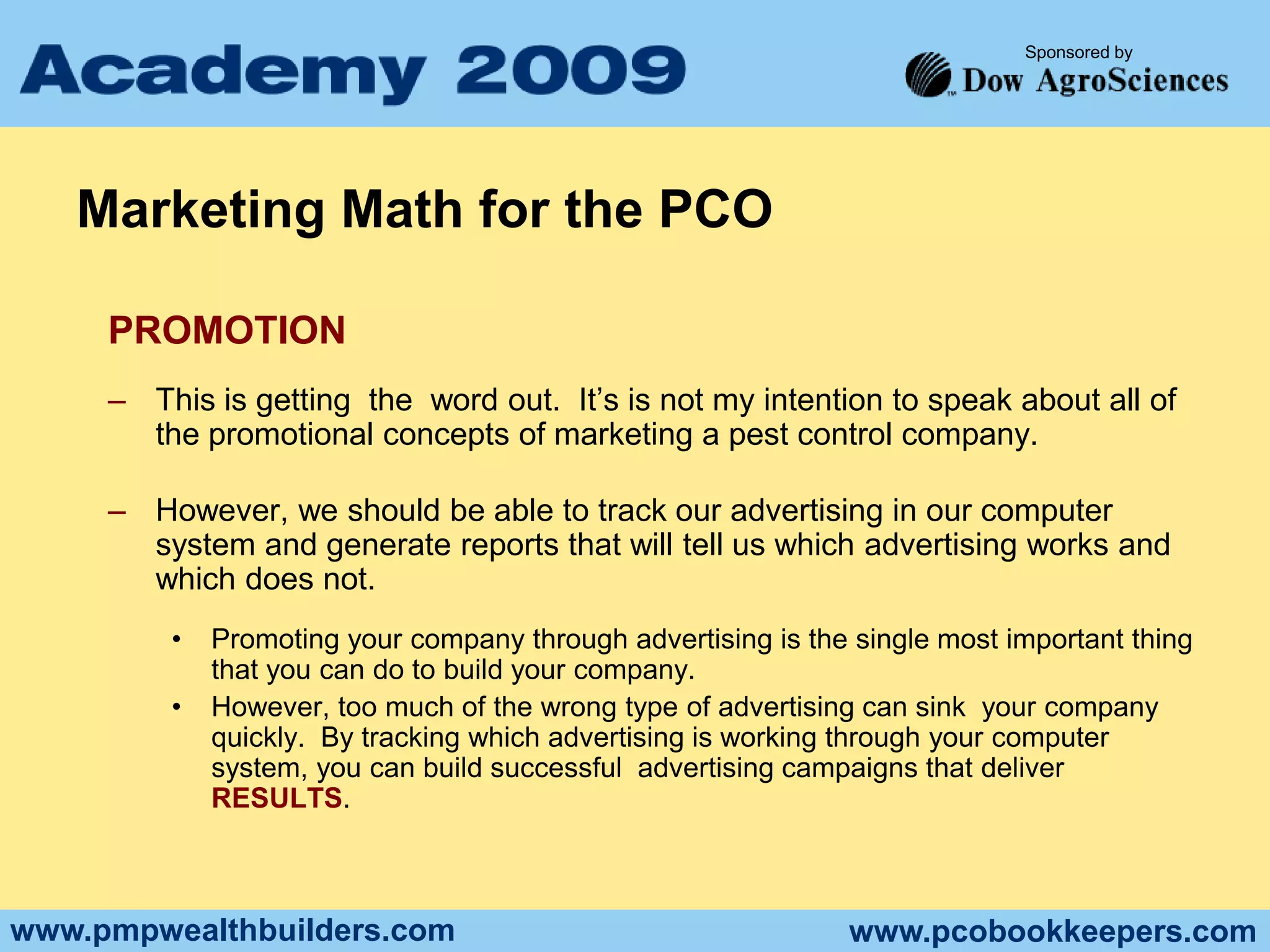   Other G & A as a percentage of revenueDrilling down in Profit & Loss Statement Why is it so important to setup a P & L using the approach     described?  It allows us to make accurate conclusions about how our management     staff is executing our business strategy.