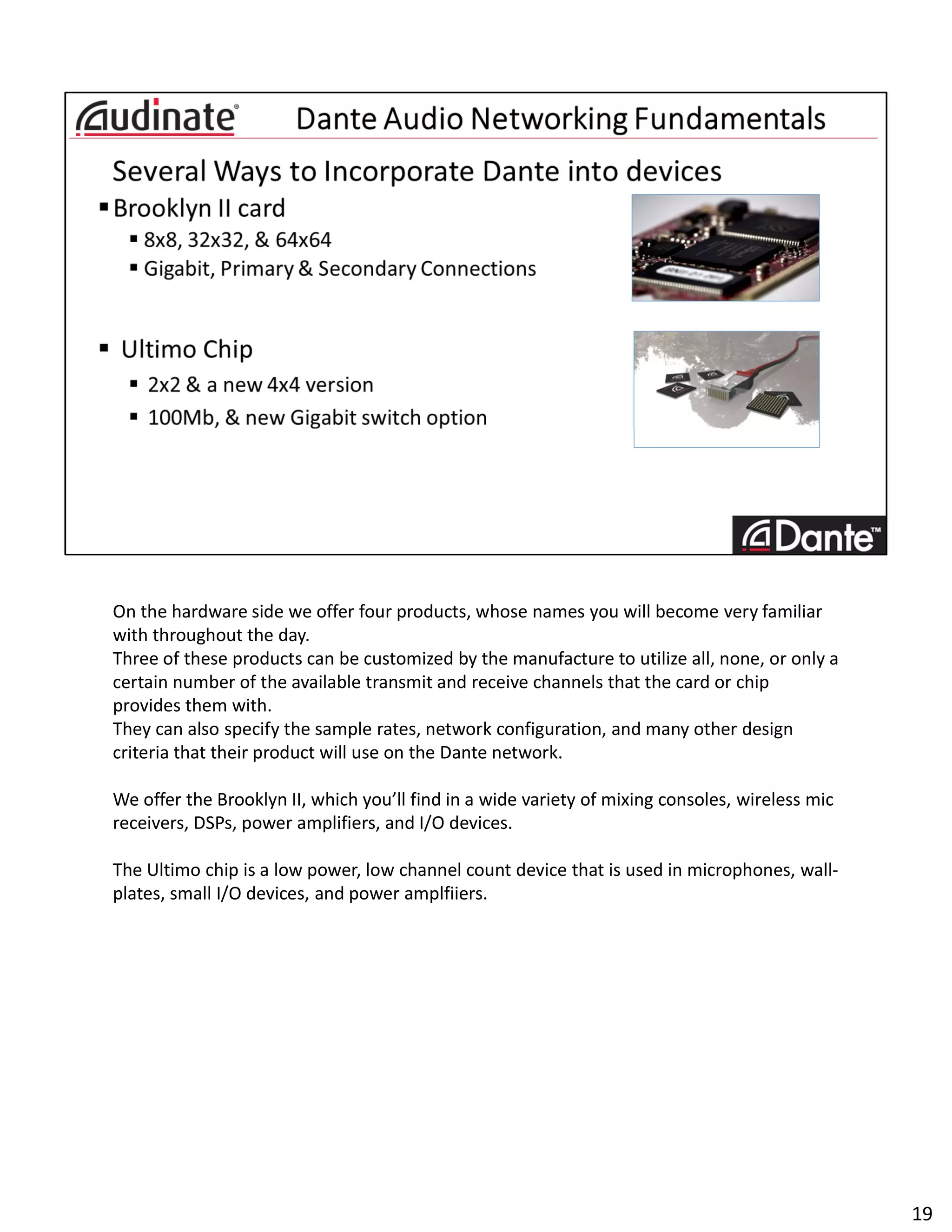 Dante Audio Networking Fundamentals | PDF
