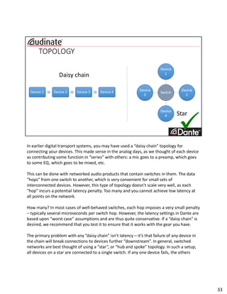 Dante Audio Networking Fundamentals | PDF