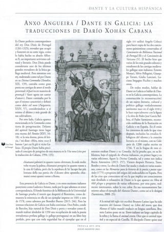Dante en Galicia. Las traducciones de Darío Xohán Cabana