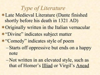 Dante's divine comedy presentation 1st part