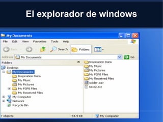 5.1 accesorios de windows La desfragmentación es el proceso mediante el cual se acomodan los archivos de un disco de tal manera que cada uno quede en un área contigua y sin espacios sin usar entre ellos. 