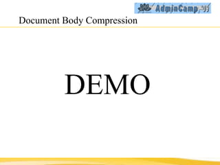 Document Body Compression DEMO 